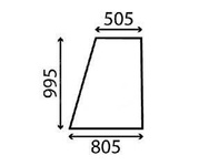 szyba JCB - drzwi górna lewa z nadrukiem 827/20266