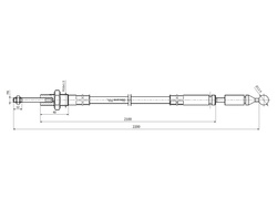 Linka do sterowania rozdzielaczem na kulkę L-2200mm Waryński