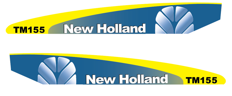 naklejka, logo na maskę New Holland TM155