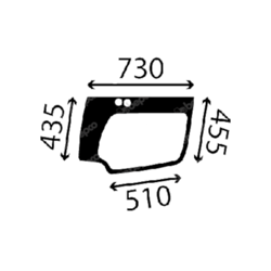 szyba Kobelco, New Holland - drzwi dolna YT51C00006S003 (4633)