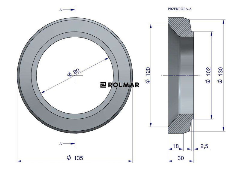 Pierścień wału koła C-385 Skropol