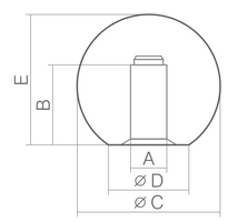 gałka dźwigni fi 32mm, M10 zielona