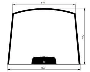 szyba do ciągnika Kubota - przednia 3C59170510 (1724)