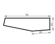 szyba ładowarka teleskopowa JCB - drzwi dolna 827/30422 (5016)