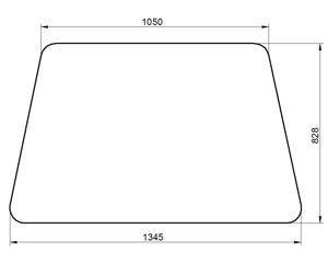 szyba koparko-ładowarka CAT 428B - przednia 9R-5508 (2116)
