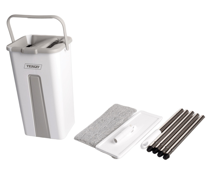 Zestaw mop płaski z wiaderkiem dwukomorowym