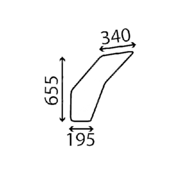 szyba Landini, Massey Ferguson- drzwi dolna 1427338M1