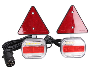 Lampy tylne do przyczepy na magnes trójkąt dynamiczny kierunek 7,5m