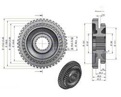 Koło przesuwne Z-36/46 MF oryginał Ursus 891904M1