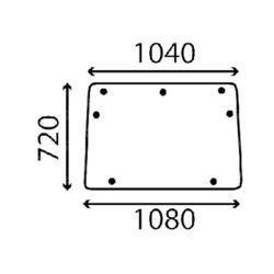szyba Landini, Massey Ferguson - przednia 3535247M1 (3330)