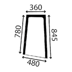 szyba do ciągnika Fendt - boczna górna prawa 524810011790