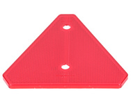 odblask trójkątny czerwony przykręcany 140x125mm na przyczepę