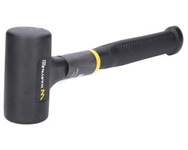 Młotek gumowy czarny lity 900g trzonek z włókna szklanego Waryński