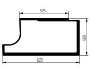 szyba JCB Fastrac 2155 2170 - drzwi dolna lewa 332/R2331 (2654)