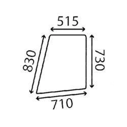 szyba Landini, Massey Ferguson - drzwi 1427336M1