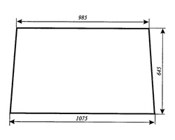 szyba do ciągnika C-330, C-360, MF kabina Ciechocin - tylna (368)