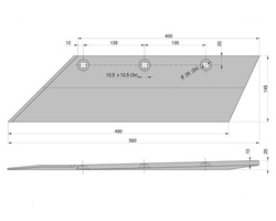 Lemiesz lewy 20 SB 56 LI Lemken Pług 3352035  WARYŃSKI