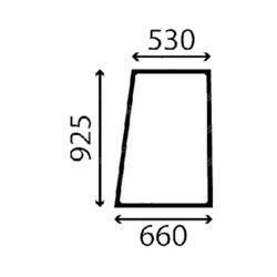 szyba JCB - drzwi górna lewa 827/80372