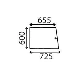 szyba do ciągnika Case - tylna dolna prawa 340601A1