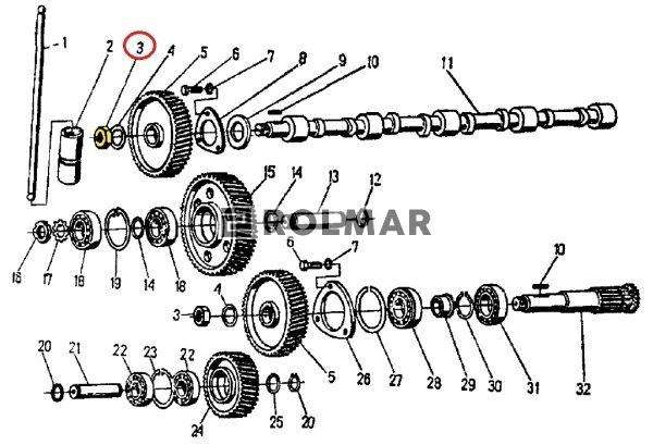 Nakrętka M18x1.5 niska wałka rozrządu C-360