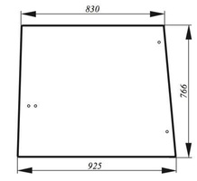 szyba do ciągnika John Deere - boczna bezbarwna L57976 (0017)