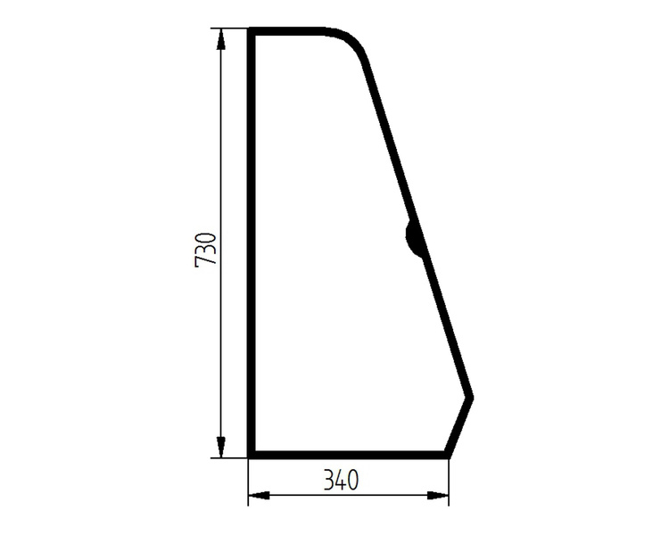 szyba ładowarka teleskopowa JCB - drzwi górna przednia 827/30473