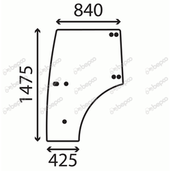 szyba Massey Ferguson - drzwi lewe VA064555 (4659)