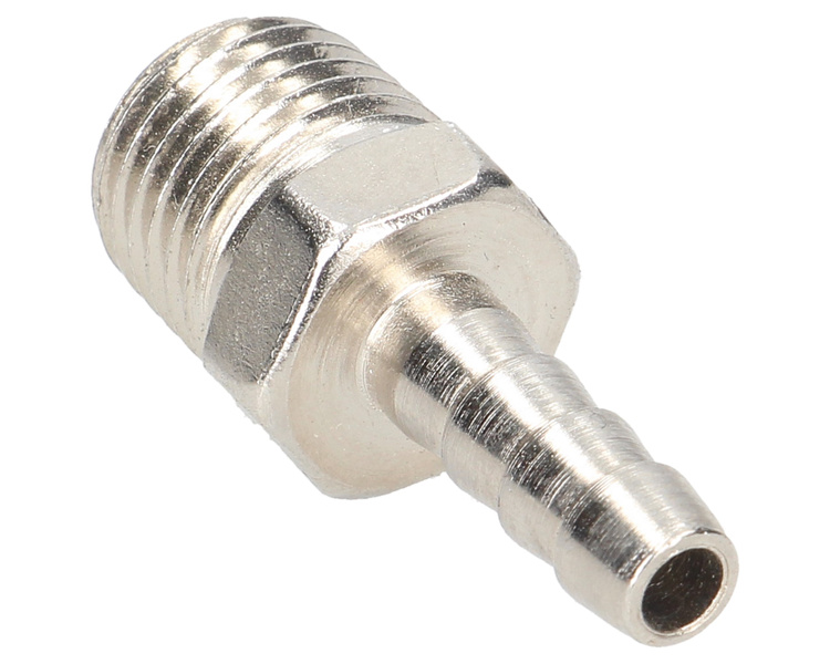 Końcówka pneumatyczna z gwintem zewnętrznym 1/4" z króćcem na przewód o średnicy 6MM
