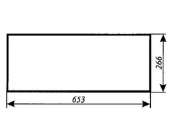 szyba do ciągnika C-360 kabina Sokółka (nowy typ) - tylna dolna (123A)