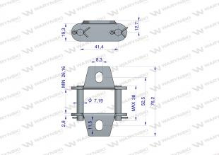 Zamek łańcucha z przyłączem obustronnym CA550K1 Waryński
