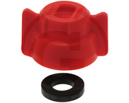 nakrętka bagnetowa, Arag, typ F, SW 8, czerwona