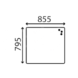szyba do ciągnika John Deere - tylna R204701 (4425)