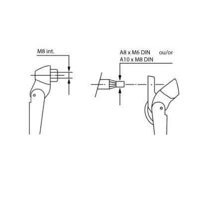 ramię wycieraczki równoległej podwójne 820mm A10xM8 ładowarka Volvo 15190478