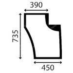 szyba New Holland - drzwi dolna prawa 2906649