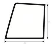 szyba Fiat, Ford, New Holland - drzwi górna lewa 82002180 (1278)