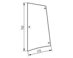 szyba Massey Ferguson 304 F, S, V - boczna 3311780M91 (3629)