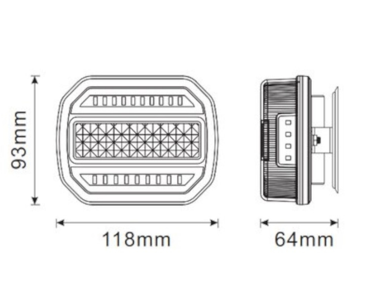 Lampy tylne bezprzewodowe CAN BUS 4 funkcje z dynamicznym kierunkiem