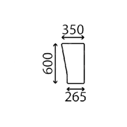 szyba do ciągnika John Deere - przednia dolna SU24966 (3705)