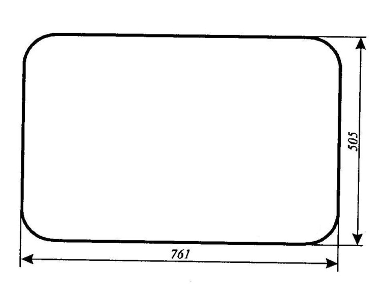 szyba do ciągnika C-360 kabina Kunów (blaszanka, czterdziestka) - tylna (4)