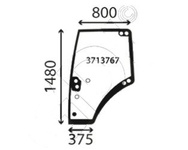 szyba do ciągnika Fendt - drzwi lewe 737812030021 (3769)