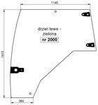 szyba Landini, McCormick - drzwi lewe 709000A4 (2000)