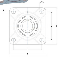 łożysko samonastawne wzmocnione w oprawie UCF204 20mm NKL