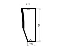 szyba do ciągnika John Deere - przednia dolna lewa ER200621 (2207)