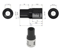 Nasadka dwunastokątna 1/4"  6 mm  Waryński