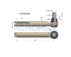 Przegub kierowniczy 270mm M22x1.5 04388223 Deutz WARYŃSKI