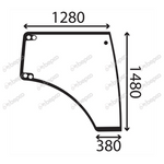 szyba do ciągnika Fendt - boczna prawa 737812045051 (4981)