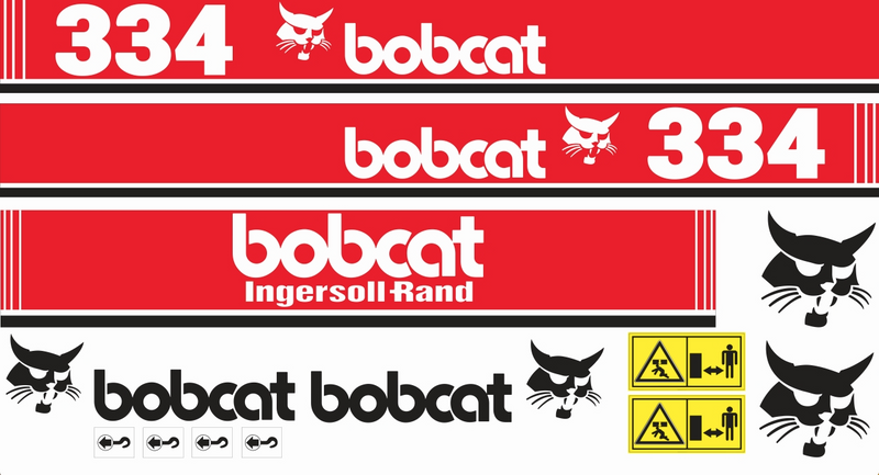 naklejka, logo na maskę Bobcat 334