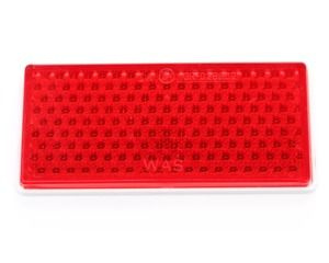 Odblask prostokątny przyklejany czerwony