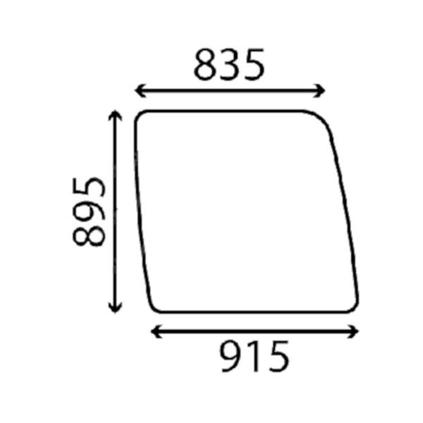 szyba Kubota - boczna prawa RG008-46820