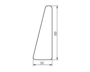 szyba ładowarka Merlo Panoramic - boczna lewa przednia 024031 (5017)